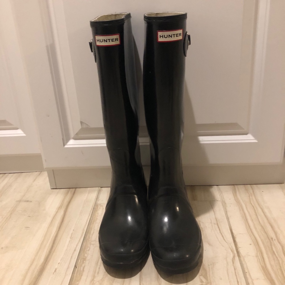 Black Tall Hunter Boots